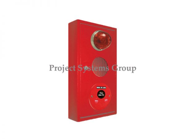 CP-300 Combination Box "ประกอบด้วย 1. ตู้ มี 2 สี ( สีแดง , สีขาว ) 2. Indicating Lamp AH-9719 3. Fire Alarm Bell AIP-624B ได้มาตรฐาน UL.LISTED 4. Manual Station