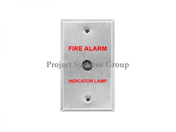 Local Remote Lamp - Indicate Alarm Status - Stainless Steel Faceplate Specification - Voltage: 3 VDC - Size: 7cm. X 11.5cm - LED Color: RED - Single-Gang Electrical Outlet Box"